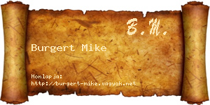 Burgert Mike névjegykártya
